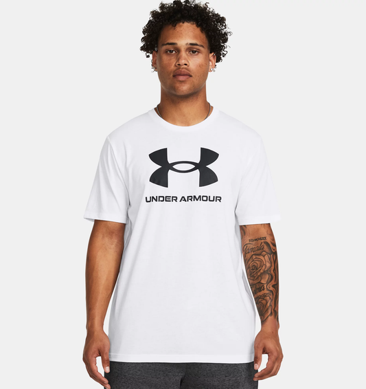 UNDER ARMOUR 1382911 UA SPORTSTYLE LOGO UPDATE S/S TEE-WHITE
