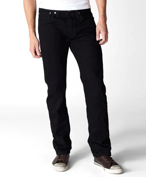 LEVIS 501-0660 ORIGINAL FIT RINSE BLACK JEAN-BLACK – Options Clothing