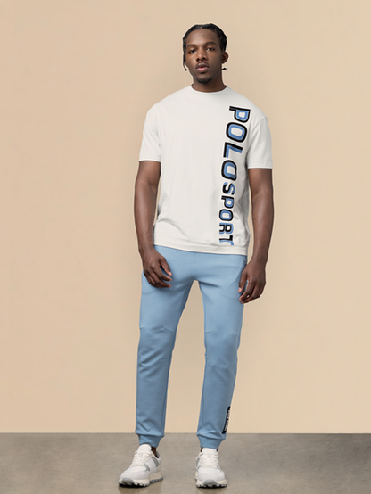 POLO 36123 SBONISO S/S FLOCK LOGO TEE-WHITE