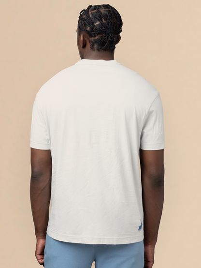 POLO 36123 SBONISO S/S FLOCK LOGO TEE-WHITE