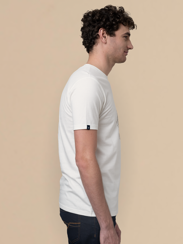 POLO MENS CREST EMBROIDED S/S TEE-WHITE