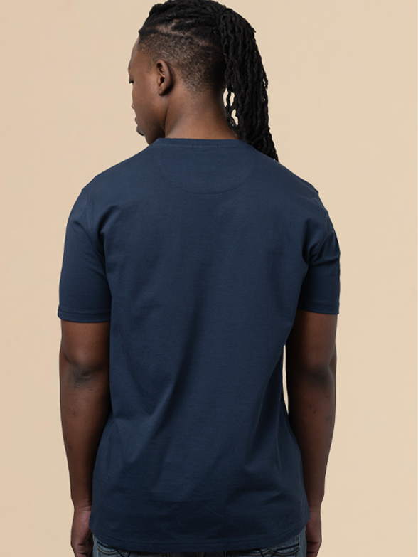 POLO MENS CREST EMBROIDED S/S TEE-NAVY