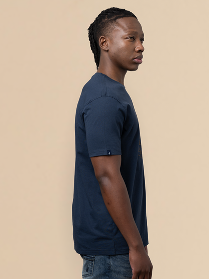 POLO MENS CREST EMBROIDED S/S TEE-NAVY