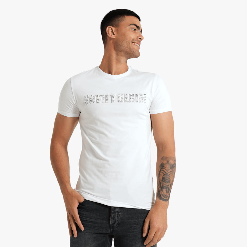 SOVIET SVT8867 M-HACKER ED S/S FASHION TEE-WHITE