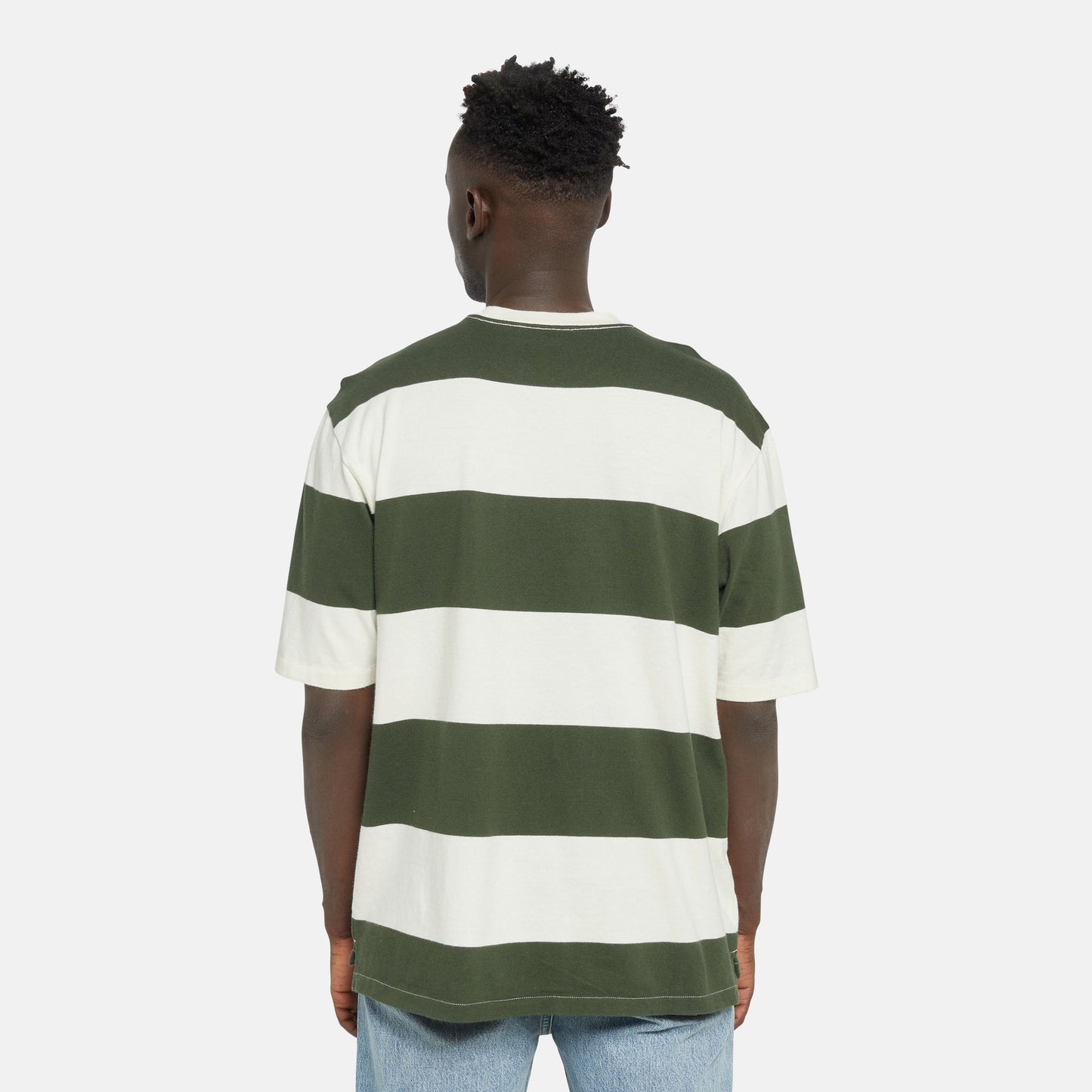 LEVIS 001R8-0000 STEPPED HEM S/S TEE-WHT/GRN