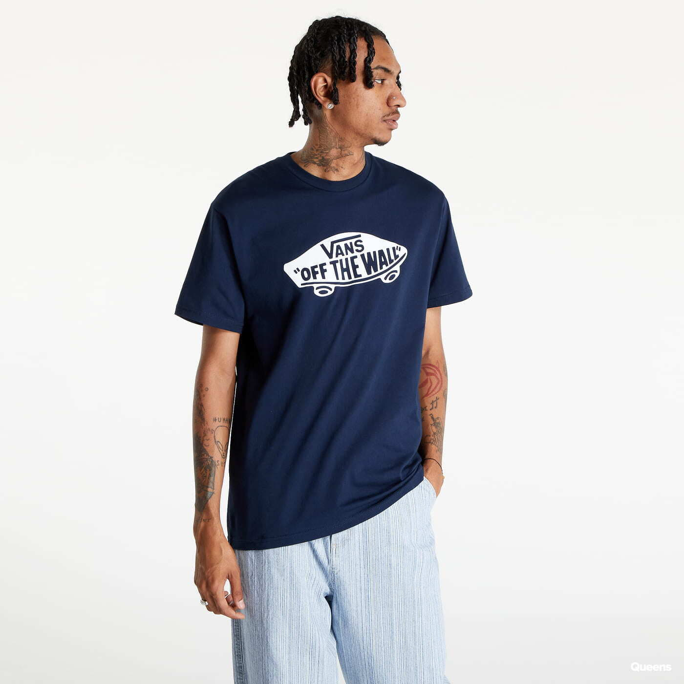 VANS VN00004X OTW CLASSIC FRONT S/S TEE-NAVY | WHT