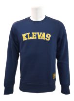 KLEVAS M-BISHOP PULLOVER CREW WITH CURDUROY DETAIL-NAVY