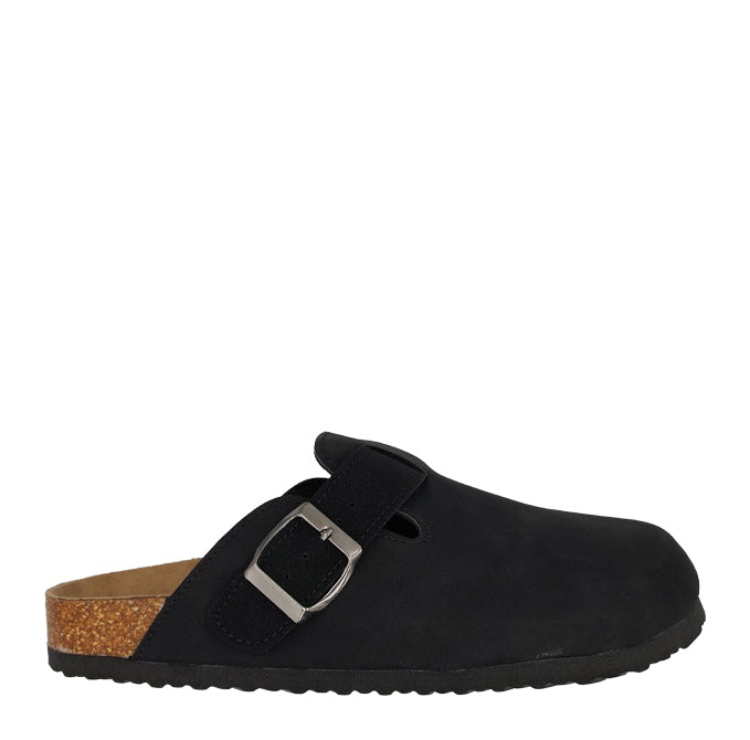 SOVIET L CAITLYN PU SUEDE MULE PUSH IN-BLACK