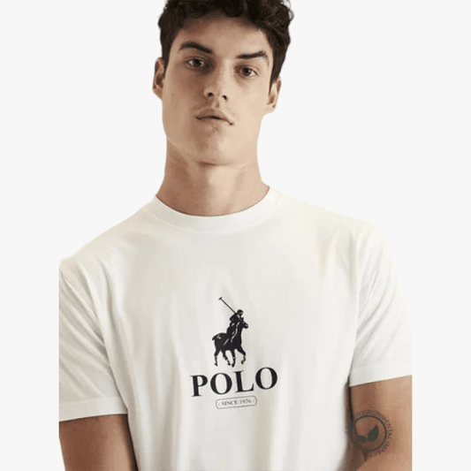 POLO M-STEVE S/S C/NECK TEE-WHITE