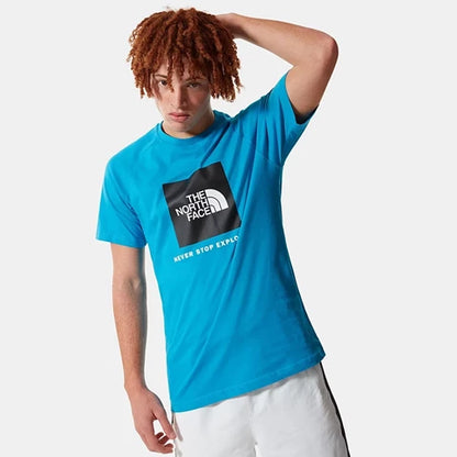 THE NORTH FACE 3BQO S/S RAGLAN REDBOX TEE-BLUE