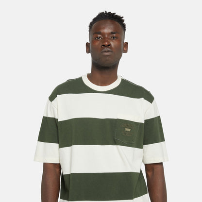 LEVIS 001R8-0000 STEPPED HEM S/S TEE-WHT/GRN