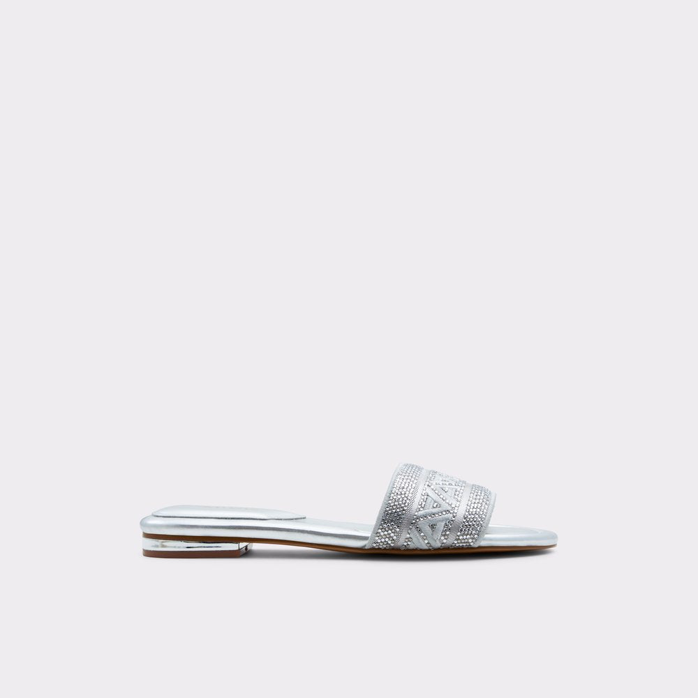 Aldo silver flat on sale sandals