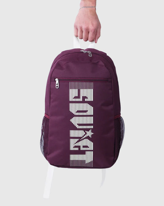 SOVIET E85398 BEAVERS NYLON BACKPACK-DK PLUM/CREAM