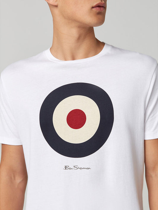 BEN SHERMAN 47812 TARGET S/S TEE-WHITE