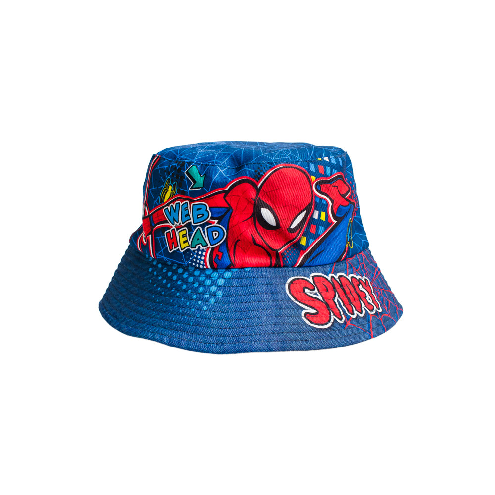 SPIDERMAN CFBHASM BOYS BUCKET HAT-BLUE