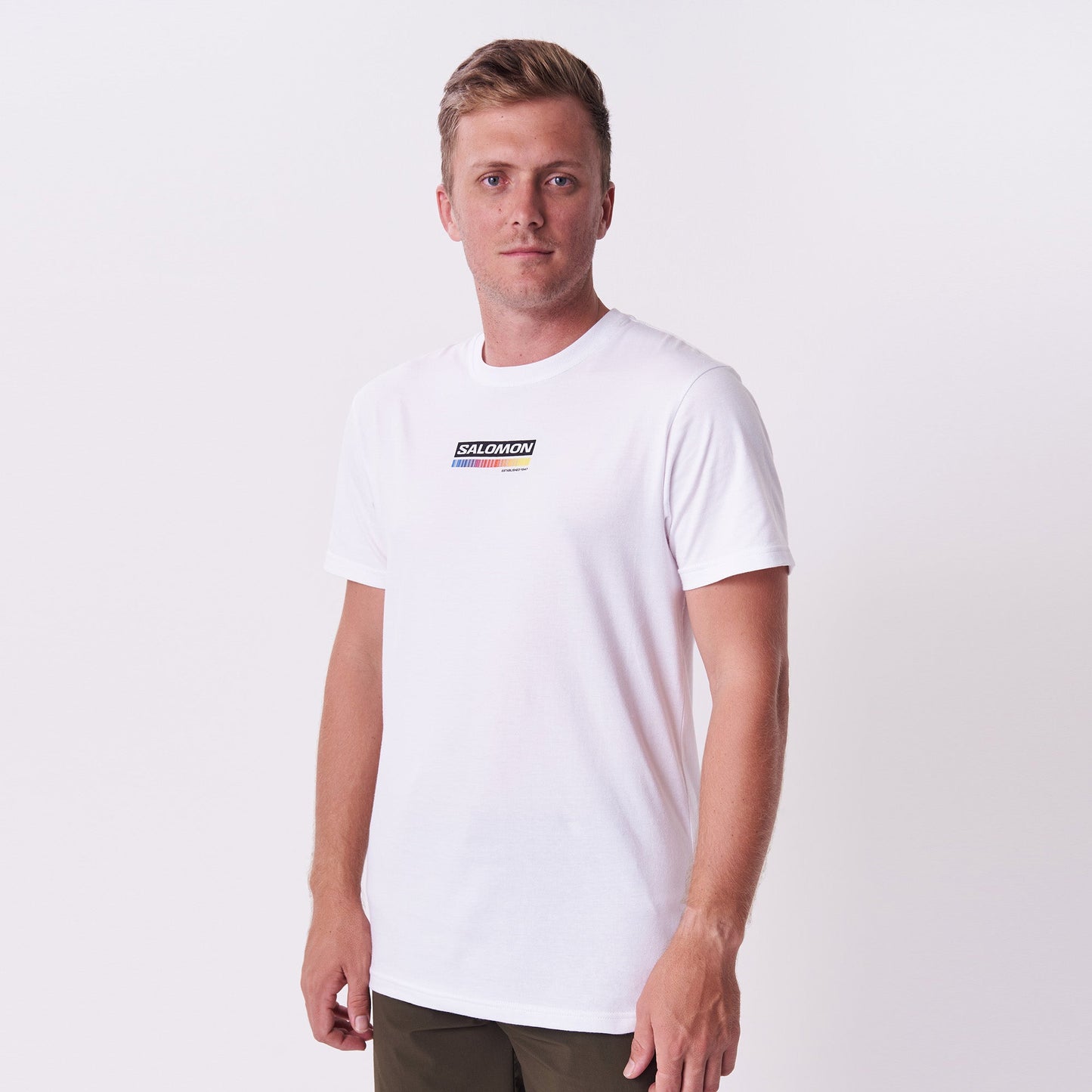 SALOMON SML 8278 CLIMB HIGHER S/S TEE-WHITE