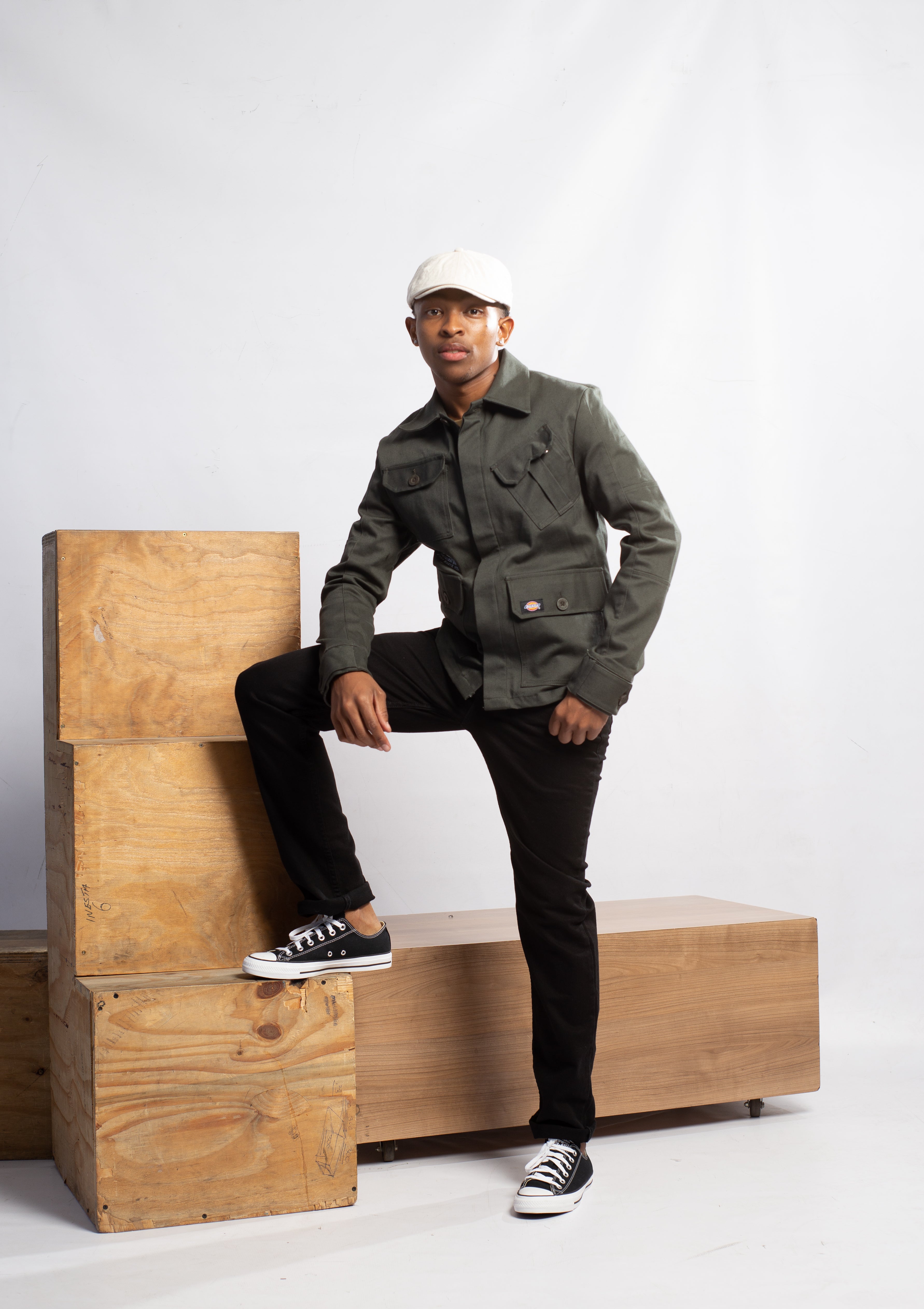 DICKIES M LINCOLN UTILITY BUTTON DOWN JACKET OLIVE Options Clothing