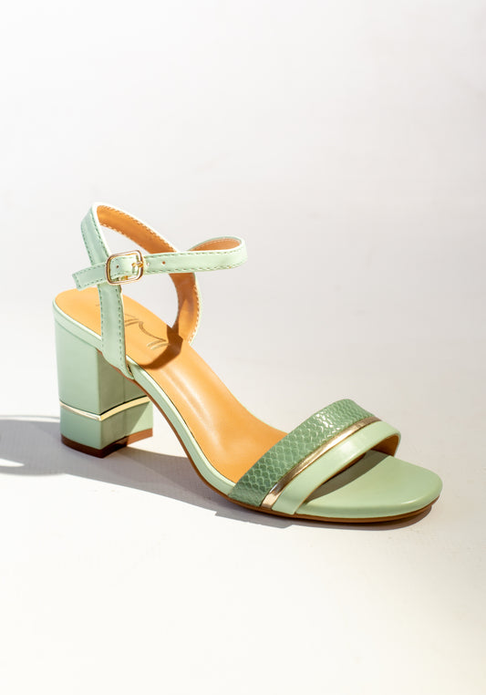 KIMI 2571C-12 BLOCK HEEL SANDAL-MINT