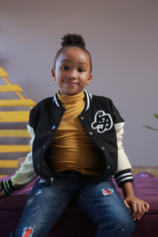 FT NB23-72/HE2376 GIRLS BASEBALL JACKET-BLACK