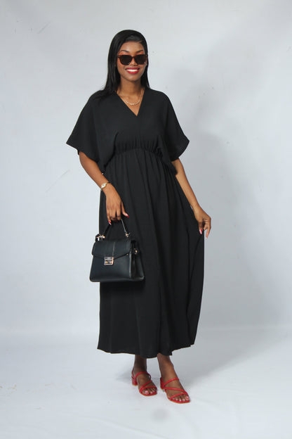 AUTOGRAPH OPT3 LDS KAFTAN MAXI DRESS-BLACK