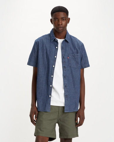 LEVIS A7051-0000 S/S CLASSIC 1 PKT WESTERN STANDARD SHIRT-STONWASH