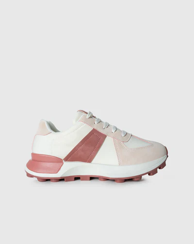 SOVIET L-MALIBU LACE UP SNEAKER-CREAM | PINK