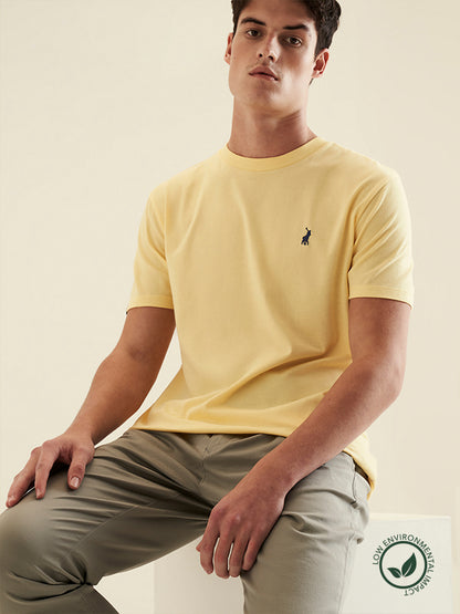 POLO M-LUCAS C/N PLAIN TEE-YELLOW