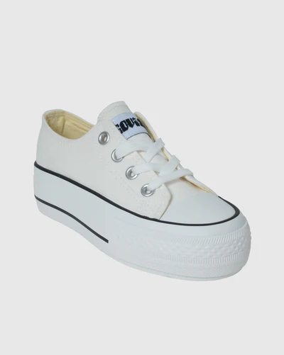 SOVIET K-VIPER PLATFORM LOW CUT CANVAS L/UP SHOE-WHITE