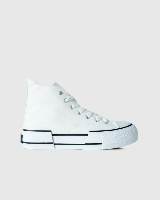 SOVIET L-VANITY HI L/UP CNVS SHOE-WHITE