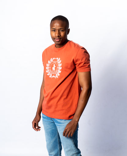 POLO M-HARRY S/S CREST FLOCK TEE-ORANGE