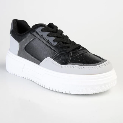 TOM TOM LER2023-1 LDS LACE UP SNEAKER-BLK | WHT