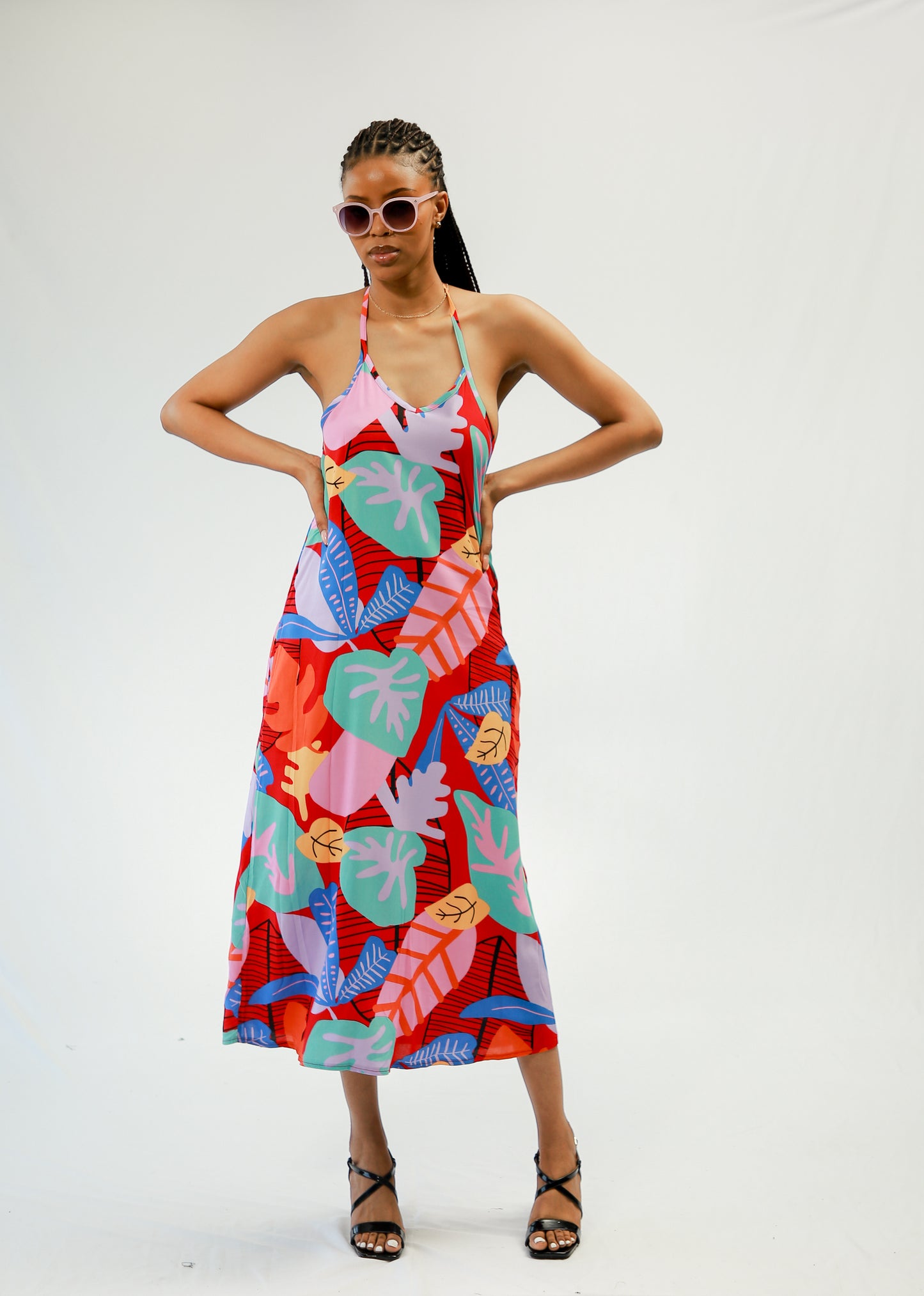 AUTOGRAPH IM1520 S/LESS PRINTED MAXI DRESS-MULTI