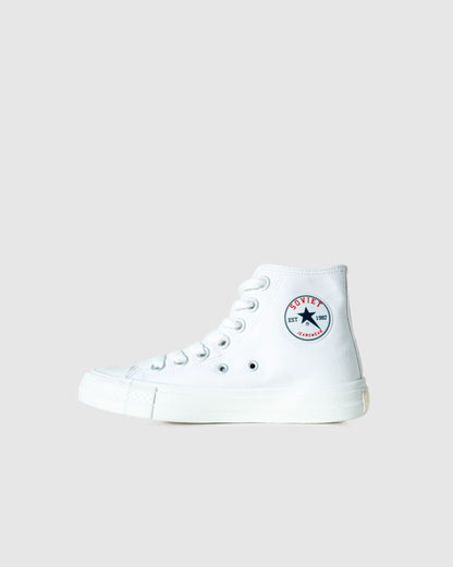 SOVIET LDS VIPER HI L/UP CNVS SHOE-WHITE MONO