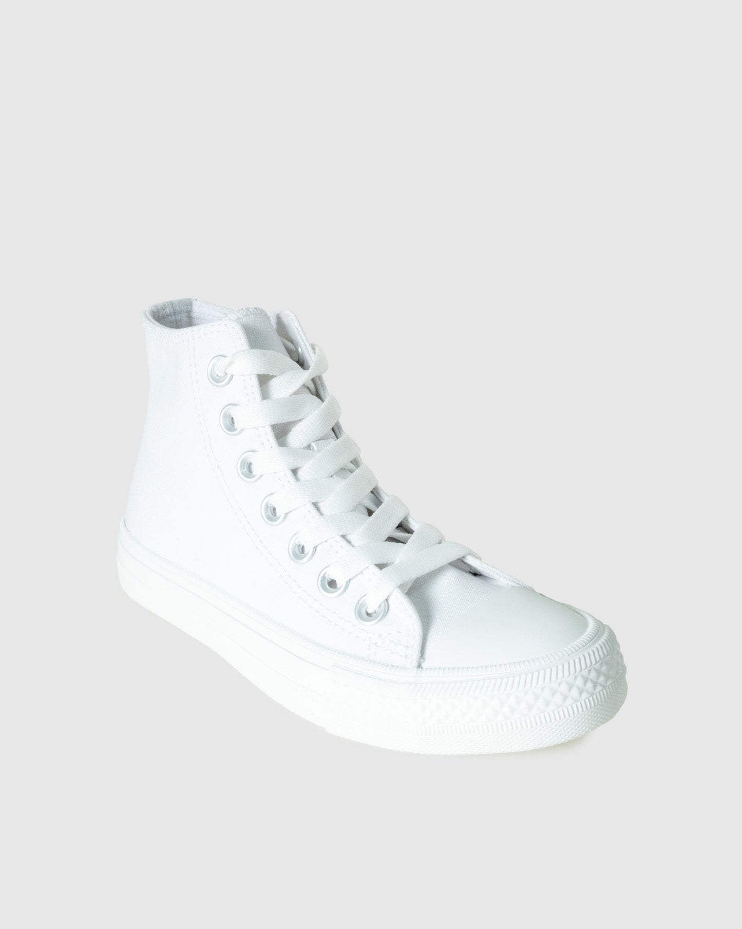 SOVIET LDS VIPER HI L/UP CNVS SHOE-WHITE MONO