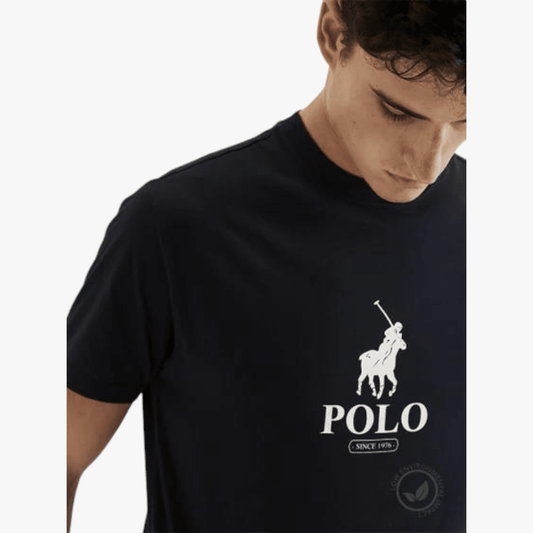 POLO M-STEVE S/S C/NECK TEE-BLACK