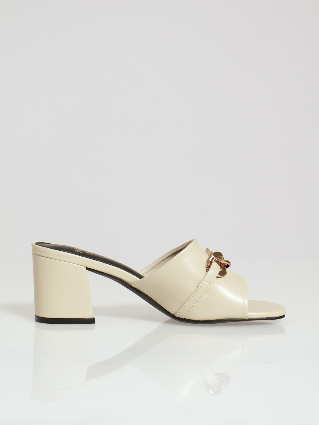 POLO LADIES 4335 TRIM MULE SANDAL-CREAM