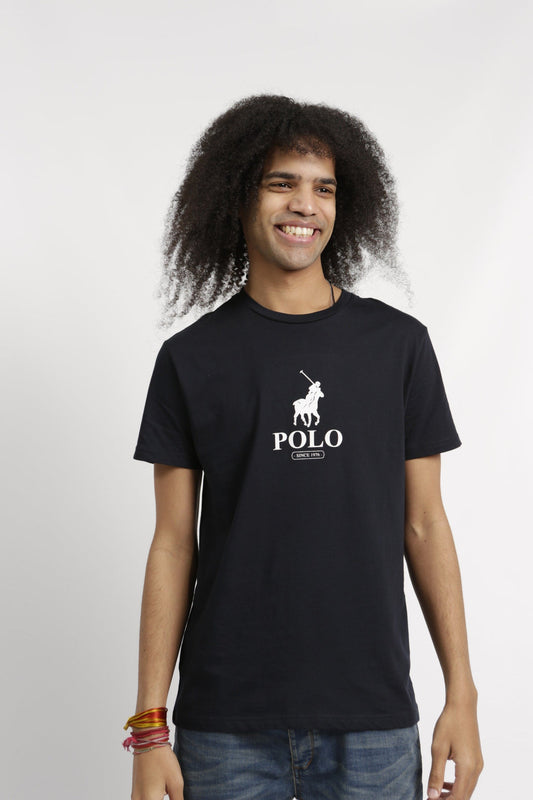 POLO M-STEVE S/S C/NECK TEE-NAVY