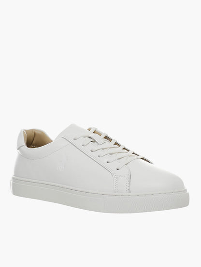 LADIES POLO WHITE CLASSIC LEATHER SNEAKER-WHITE