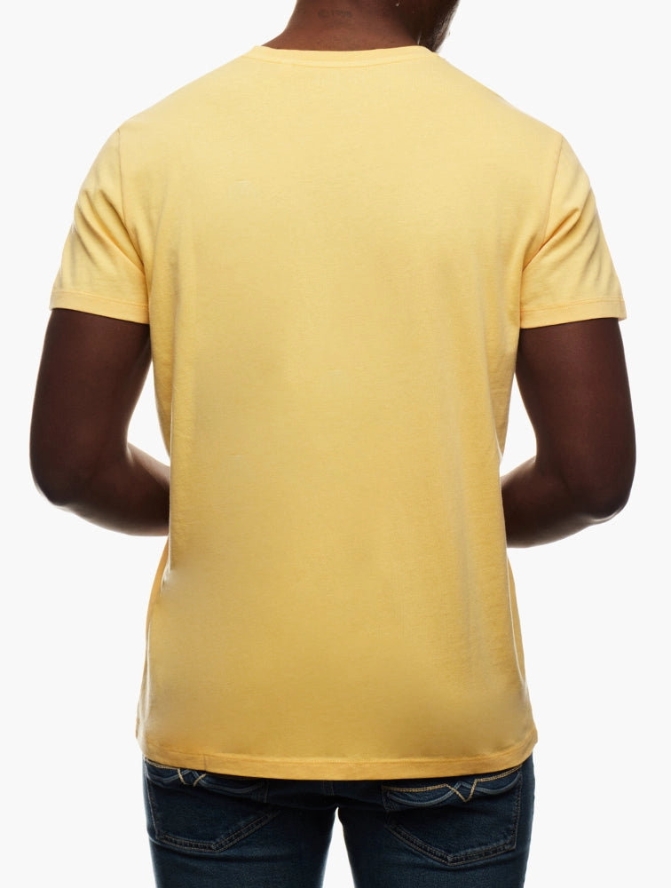 MENS GUESS YELLOW A70108 BARRY CN S/S TEE-YELLOW