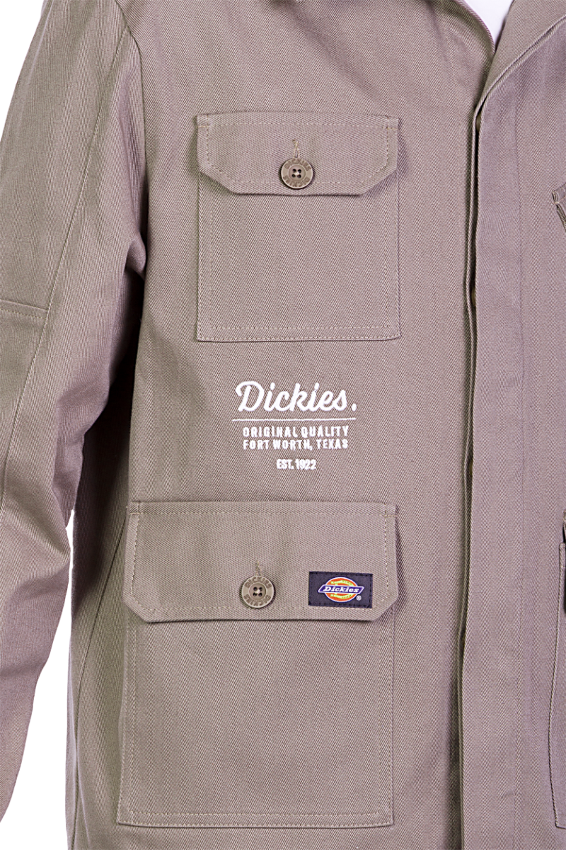 DICKIES M-LINCOLN UTILITY BUTTON DOWN JACKET-TOBACCO