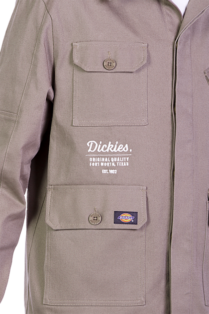 DICKIES M-LINCOLN UTILITY BUTTON DOWN JACKET-TOBACCO