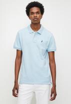 POLO CARTER PLAIN CUSTOM FIT PIQUE S/S GOLFER-LT.BLUE