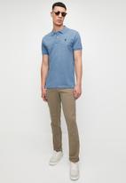 POLO CARTER PLAIN CUSTOM FIT PIQUE S/S GOLFER-P.BLUE