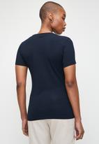 POLO ASHA EMBROIDERED SS TEE-NAVY