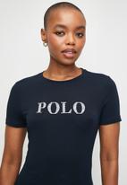 POLO ASHA EMBROIDERED SS TEE-NAVY