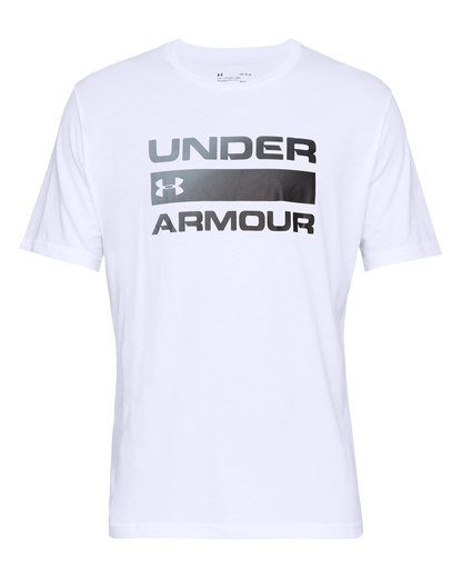 UNDER ARMOUR 1329582 UA TEAM ISSUE WORDMARK S/S TEE-WHITE