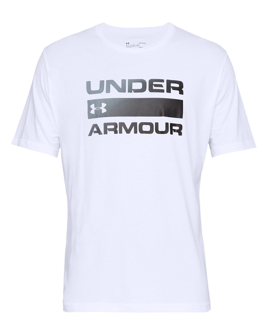 UNDER ARMOUR 1329582 UA TEAM ISSUE WORDMARK S/S TEE-WHITE