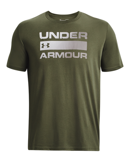 UNDER ARMOUR 1329582 UA TEAM ISSUE WORDMARK S/S TEE-OLIVE