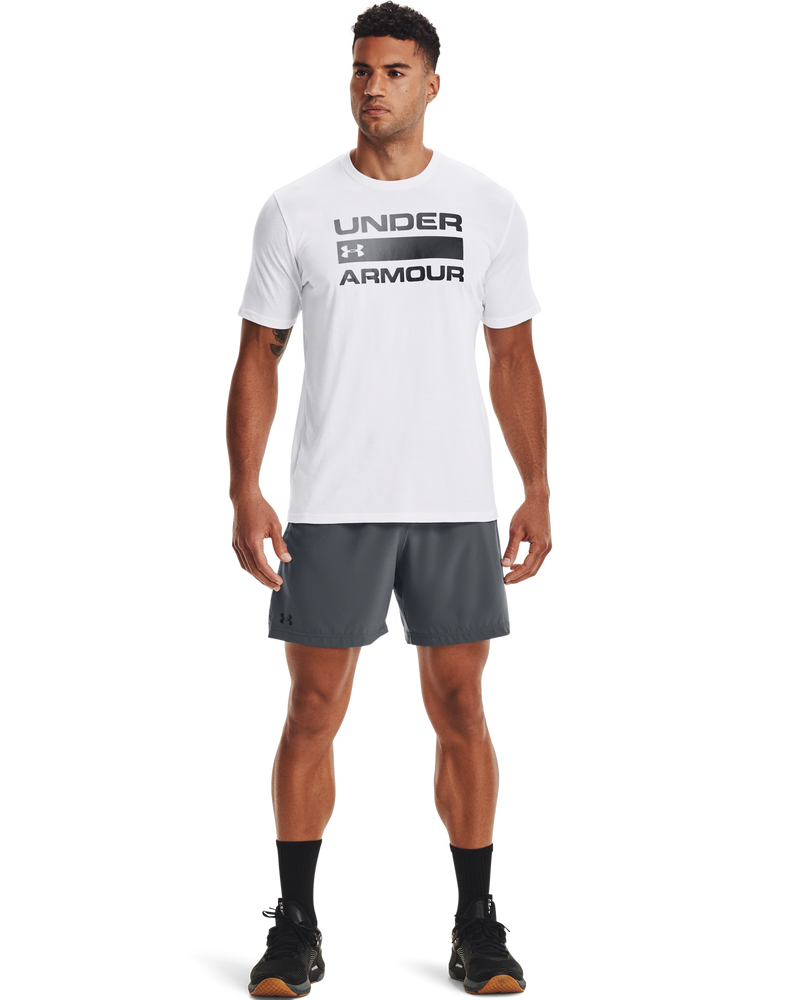 UNDER ARMOUR 1329582 UA TEAM ISSUE WORDMARK S/S TEE-WHITE