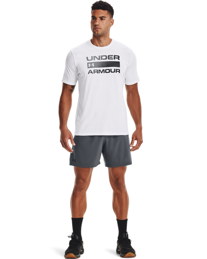 UNDER ARMOUR 1329582 UA TEAM ISSUE WORDMARK S/S TEE-WHITE